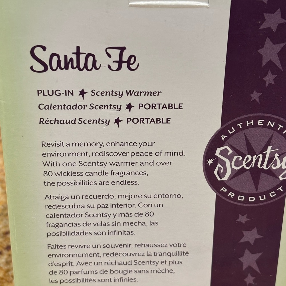 Scentsy Santa Fe Ceramic Warmer with Turquoise Accent - Picture 3 of 4